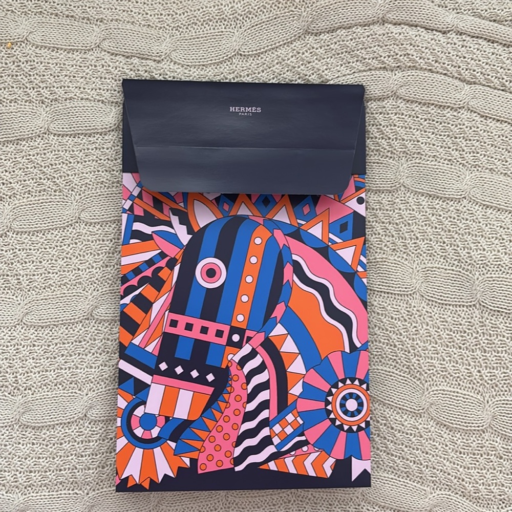 Hermès Colorful Graphic Gift Bag